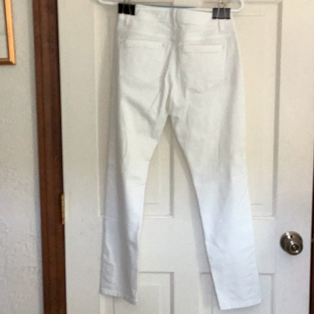J Jill Denim Authentic Fit Slim Ankle White Jeans Pants 0 Petite 0P - Picture 3 of 9